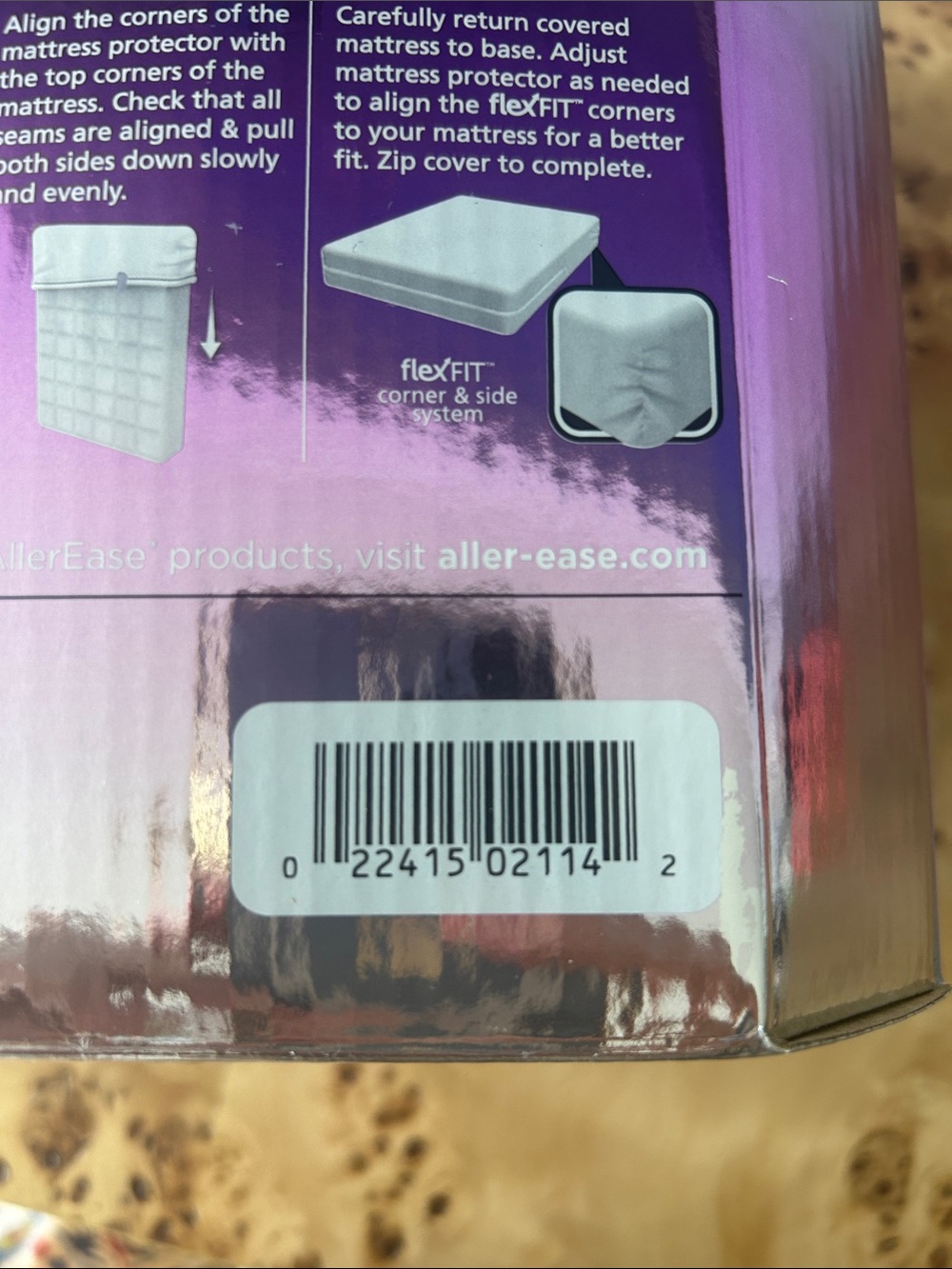 NIB Allerease Ultimate Cotton Allergy Relief Zippered Mattress Protector, Queen - Picture 12 of 12
